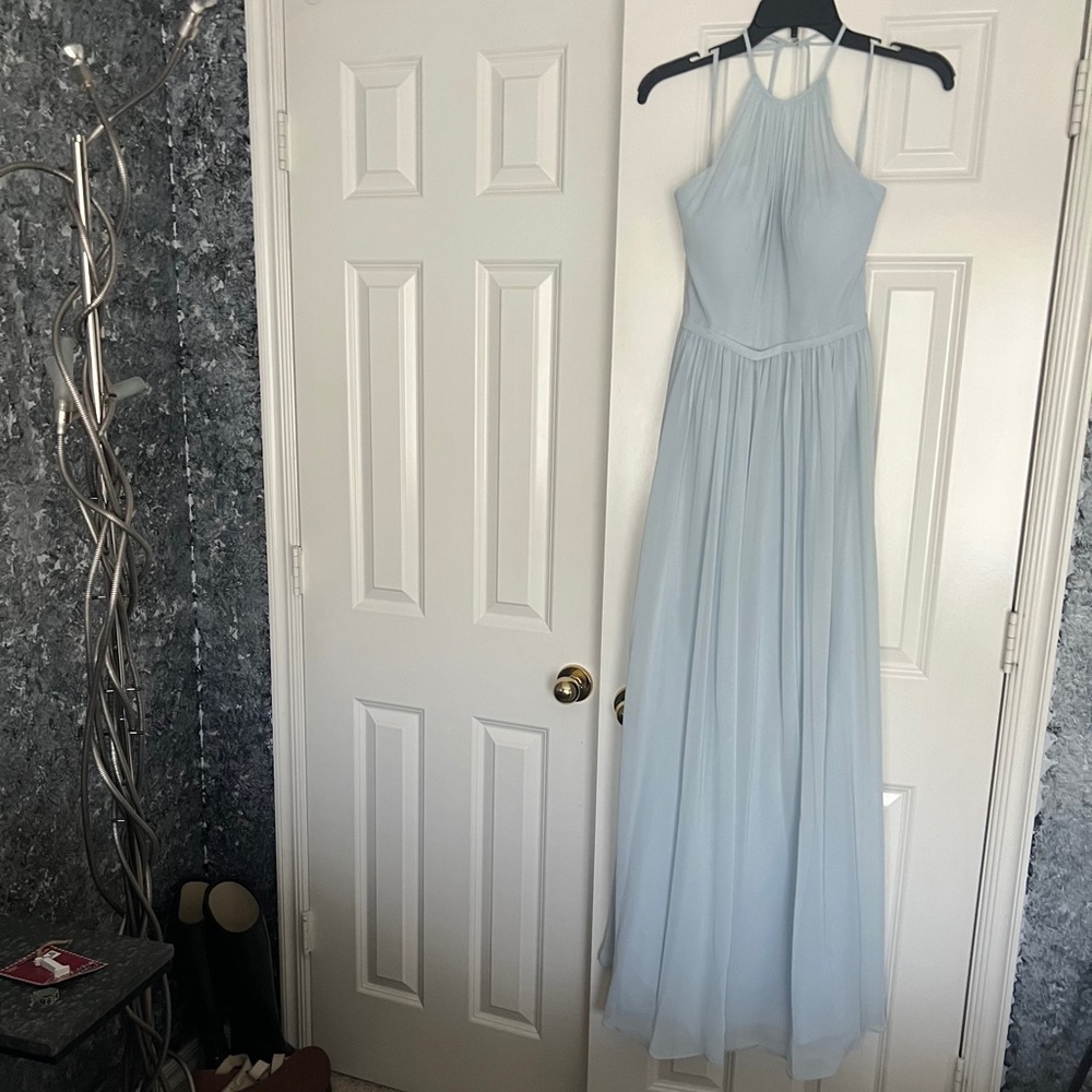 Azazie light blue bridesmaid dress size 4-6 worn once
